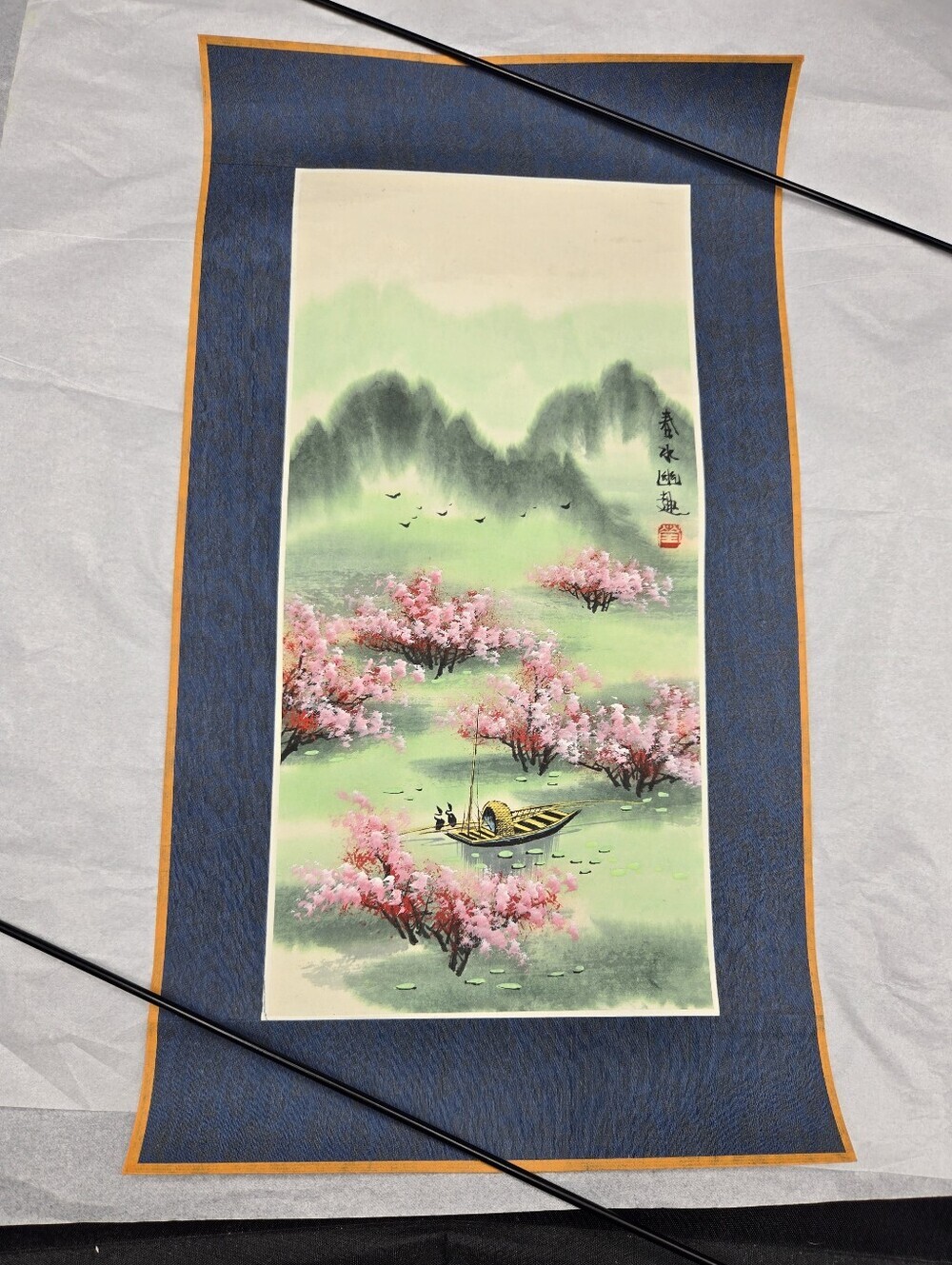 CHINESE ORIGINAL WATERCOLOR PAINTING SIGNED
